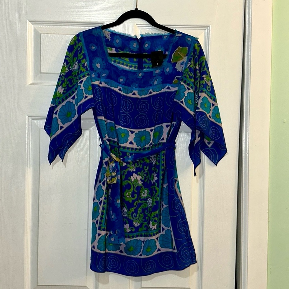 Anna Sui Blue Floral Top